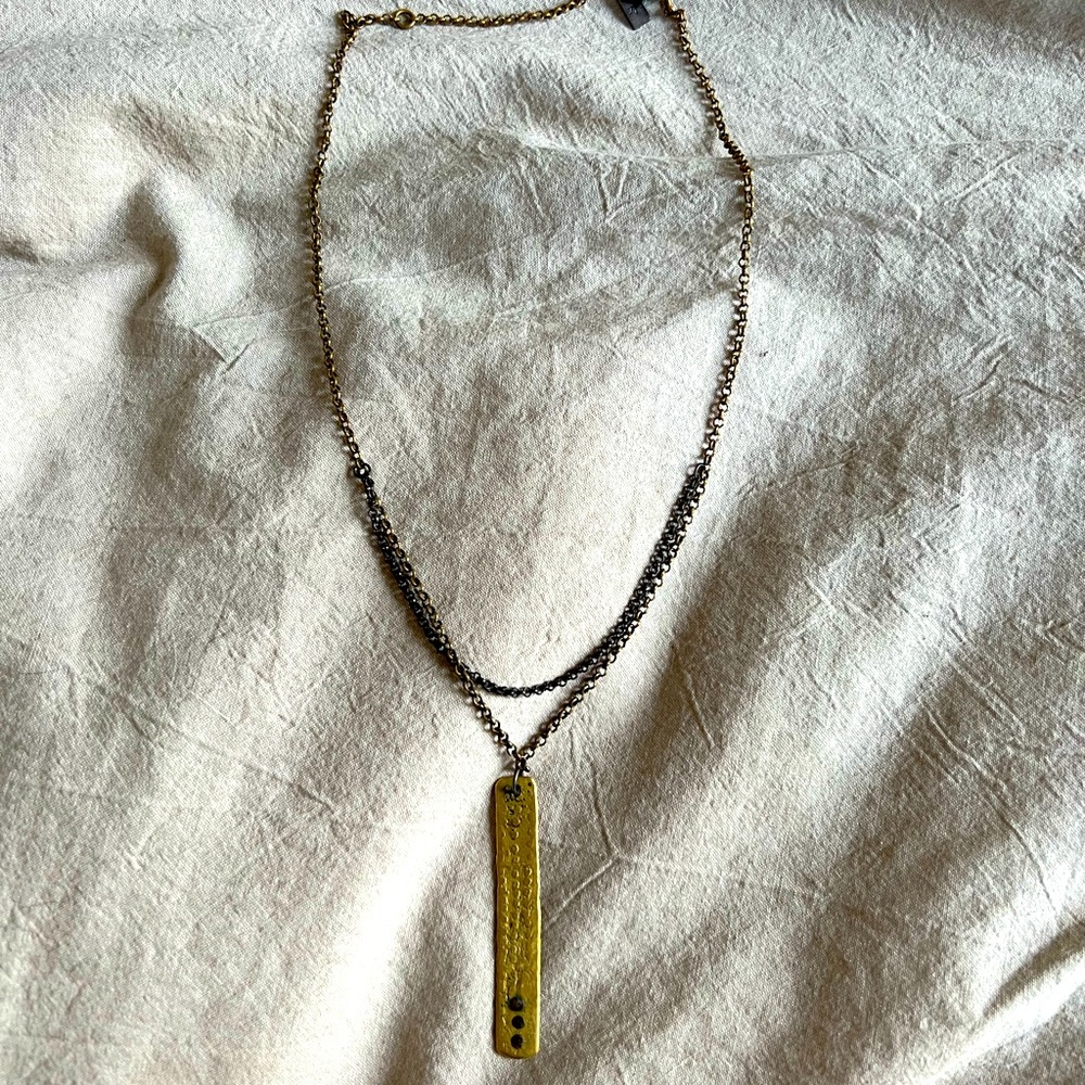 Jen Kahn Riveted Brass Relic Necklace ✨